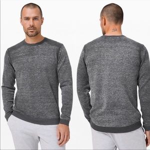 lululemon men’s Crew Sweater Washed Grey - Large